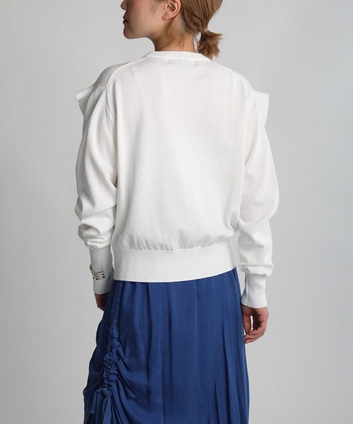 Thomas magpie（トーマスマグパイ）の「【THOMAS MAGPIE】2プライプレーンニット（ニット/セーター・レディース・ホワイト/グリーン・M）」の20枚目の写真