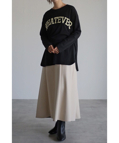 Bonjour Sagan(ボンジュールサガン)の「カレッジロゴコットンカットソー(Tシャツ/カットソー・レディース・ブラック/オフホワイト・FREE)」の20枚目の写真