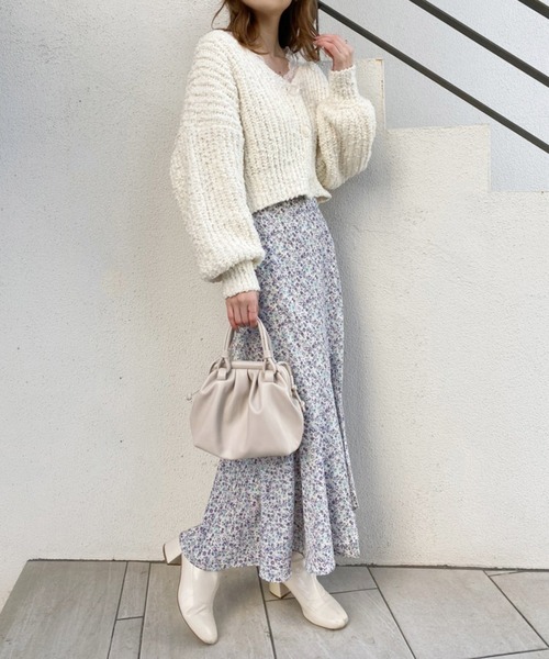 one after another NICE CLAUP(ワンアフターアナザーナイスクラップ)の「前後2wayレースインナー(Tシャツ/カットソー・レディース・アイボリー/サックスブルー/オートミール/グレー・FREE)」の14枚目の写真