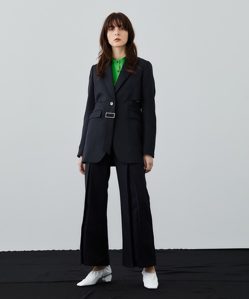 UNITED TOKYO（ユナイテッドトウキョウ）の「モジュレーションスリットジャケット（テーラードジャケット・レディース・ブラック/グレー・FREE）」の19枚目の写真