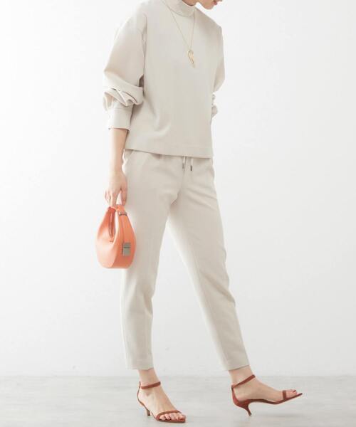 martinique(マルティニーク)の「martinique/PL/Visストレッチシリーズドロストパンツ(スラックス・レディース・ネイビー/グリーン/グレイッシュベージュ・1/2)」の6枚目の写真