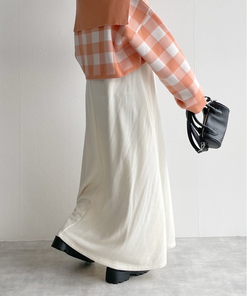 w closet（ダブルクローゼット）の「【マルチウェイ】レイヤードスウェットワンピース（ワンピース・レディース・ライム/アイボリー/スミクロ・FREE）」の9枚目の写真