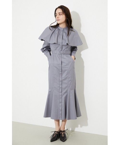 rienda(リエンダ)の「ケープマーメイドワンピース(ワンピース・レディース・ブラック/ベージュ/ピンク/ブルー・SMALL/MEDIUM)」の15枚目の写真