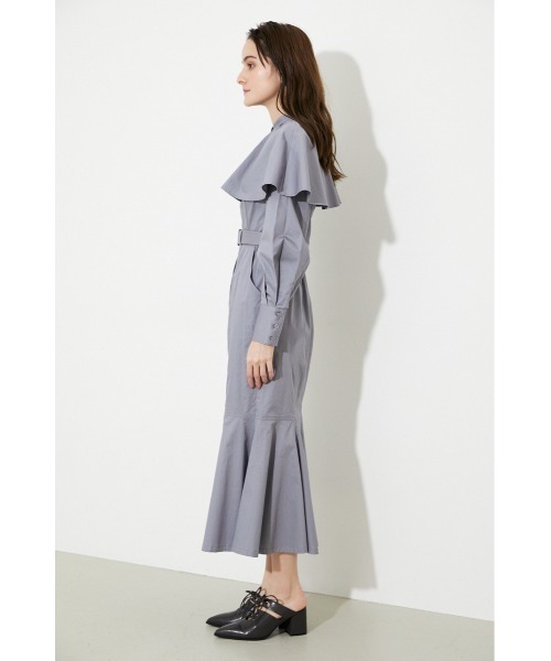 rienda(リエンダ)の「ケープマーメイドワンピース(ワンピース・レディース・ブラック/ベージュ/ピンク/ブルー・SMALL/MEDIUM)」の10枚目の写真