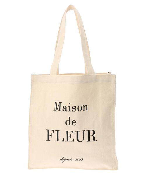 Maison de FLEUR（メゾンドフルール）の「ブランドロゴ刺繍スクエアトートバッグ（トートバッグ・レディース・ラベンダー/ブラック/ブルー系その他5・FREE）」の6枚目の写真