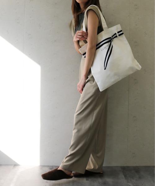 FEMIND TOKYO（フェマイントウキョウ）の「FEMIND TOKYO/フェマイントウキョウ　ベルト付2WAYトートバッグ（トートバッグ・レディース・アイボリー・FREE）」の20枚目の写真