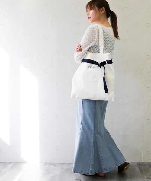 FEMIND TOKYO（フェマイントウキョウ）の「FEMIND TOKYO/フェマイントウキョウ　ベルト付2WAYトートバッグ（トートバッグ・レディース・アイボリー・FREE）」の11枚目の写真