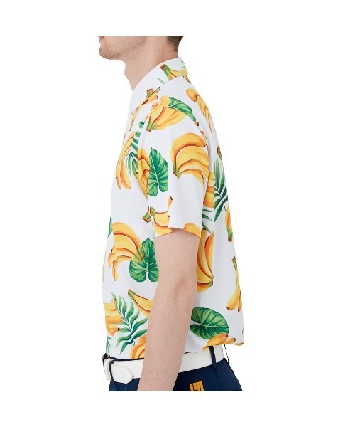Loudmouth(ラウドマウス)の「LOUDMOUTH/ラウドマウス ゴルフウェア 総柄 吸汗速乾 UVカット 接触冷感 ボタンダウン 半袖 ポロシャツ(ポロシャツ・メンズ・その他/ライトグリーン系/ブルー系その他/ブラック系その他/マルチ/ホワイト系その他・L/LL/M/XXL/XL)」の8枚目の写真
