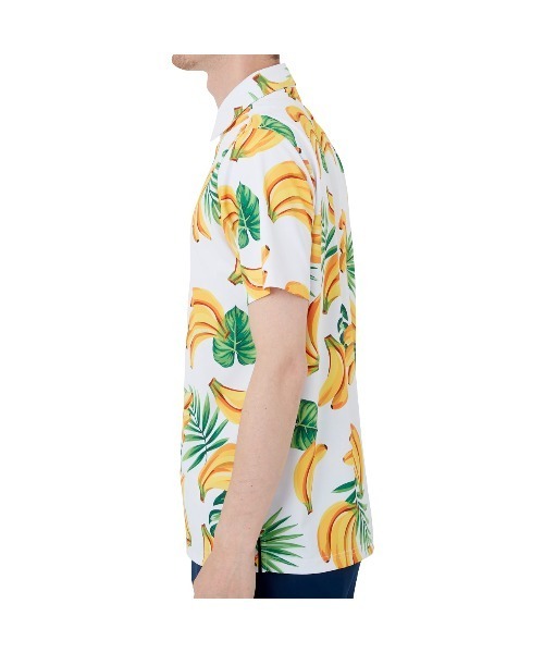 Loudmouth(ラウドマウス)の「LOUDMOUTH/ラウドマウス ゴルフウェア 総柄 吸汗速乾 UVカット 接触冷感 ボタンダウン 半袖 ポロシャツ(ポロシャツ・メンズ・その他/ライトグリーン系/ブルー系その他/ブラック系その他/マルチ/ホワイト系その他・L/LL/M/XXL/XL)」の11枚目の写真