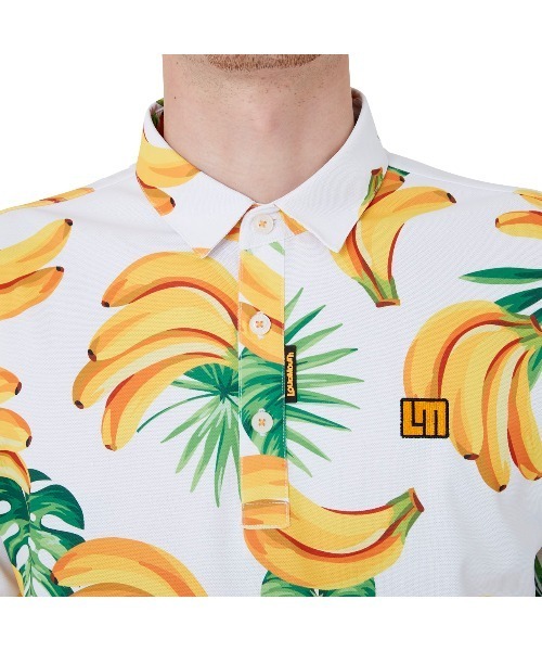 Loudmouth(ラウドマウス)の「LOUDMOUTH/ラウドマウス ゴルフウェア 総柄 吸汗速乾 UVカット 接触冷感 ボタンダウン 半袖 ポロシャツ(ポロシャツ・メンズ・その他/ライトグリーン系/ブルー系その他/ブラック系その他/マルチ/ホワイト系その他・L/LL/M/XXL/XL)」の13枚目の写真