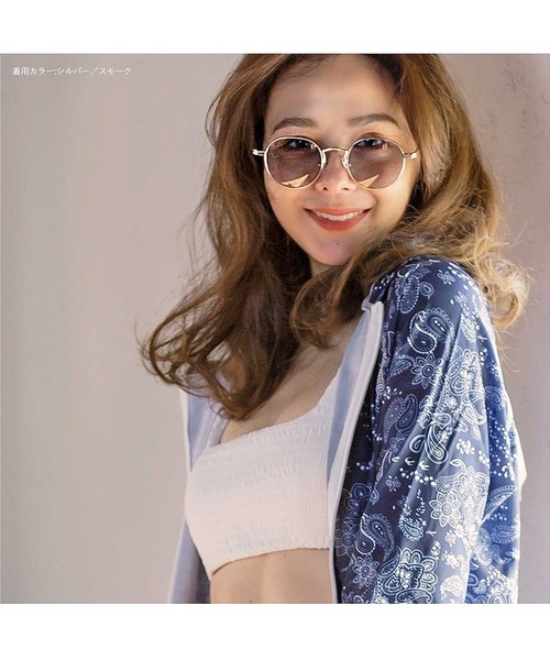 ALTROSE（アルトローズ）の「(9571)ｻﾝｸﾞﾗｽ ﾒｶﾞﾈ（サングラス・レディース・シルバー系その他/ゴールド系その他/ゴールド×ブラウン/シルバー系その他2・FREE）」の14枚目の写真