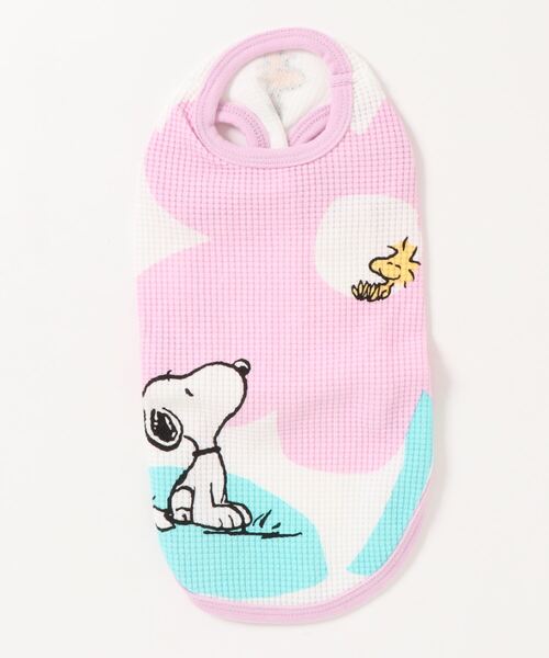Burner(バーナー)の「【PEANUTS ピーナッツ SNOOPY】スヌーピーワッフルタンクフラワー(ペットウェア・レディース・イエロー/パープル・2号/3号/4号/3L/5号/1号)」の2枚目の写真