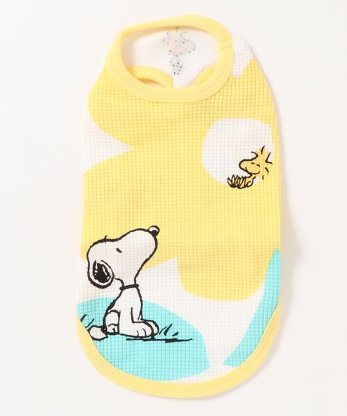 Burner(バーナー)の「【PEANUTS ピーナッツ SNOOPY】スヌーピーワッフルタンクフラワー(ペットウェア・レディース・イエロー/パープル・2号/3号/4号/3L/5号/1号)」の1枚目の写真