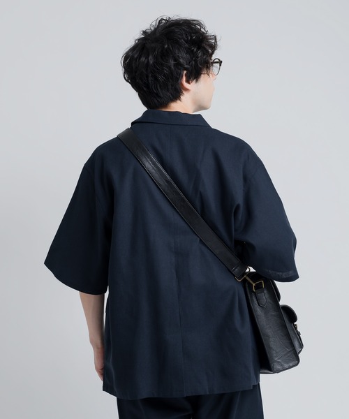 MUHET(ミュエータ)の「リネン混ダブルブレストジャケット(テーラードジャケット・レディース・ネイビー/ブラウン・SMALL/MEDIUM/X-LARGE)」の14枚目の写真