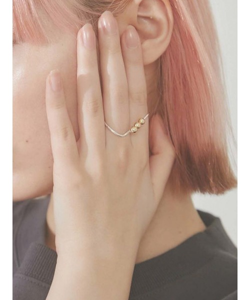 merry jenny（メリージェニー）の「ballツーフィンガーリング（リング・レディース・シルバー/ゴールド・FREE）」の2枚目の写真