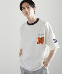 niko and... | カレッジ刺繍ワッペンTシャツ(Tシャツ/カットソー)