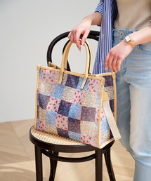 Samantha Thavasa | フラワーパッチワーク チュールトートバッグ 大サイズ(トートバッグ)