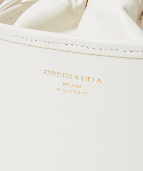 CHRISTIAN VILLA(クリスチャンヴィラ)の「CHRISTIAN VILLA 巾着スクエアバッグ(トートバッグ・レディース・クリーム/ブラック・フリー)」の8枚目の写真