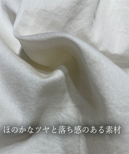 REAL CUBE（リアルキューブ）の「バックスリットループデザインブラウス（シャツ/ブラウス・レディース・ダークブラウン/アイボリー・FREE）」の7枚目の写真