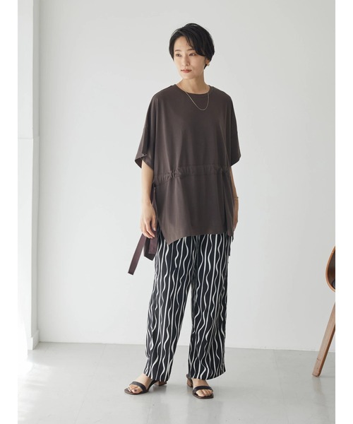 AMERICAN HOLIC(アメリカンホリック)の「ストライプ柄サテンパンツ(その他パンツ・レディース・ブラック・M/L)」の4枚目の写真