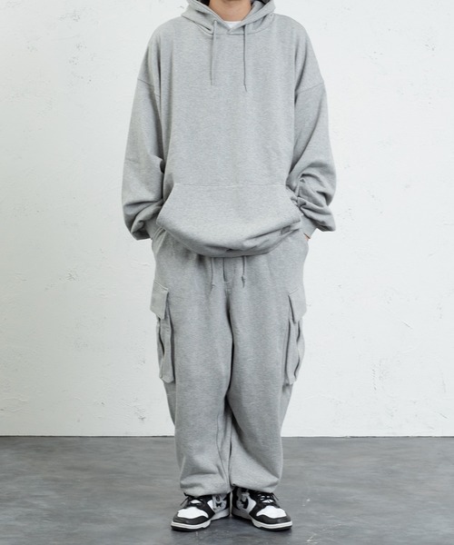 kutir（クティール）の「ビッグシルエットカラーネップパーカー（パーカー・メンズ・杢グレー・MEDIUM/LARGE）」の9枚目の写真