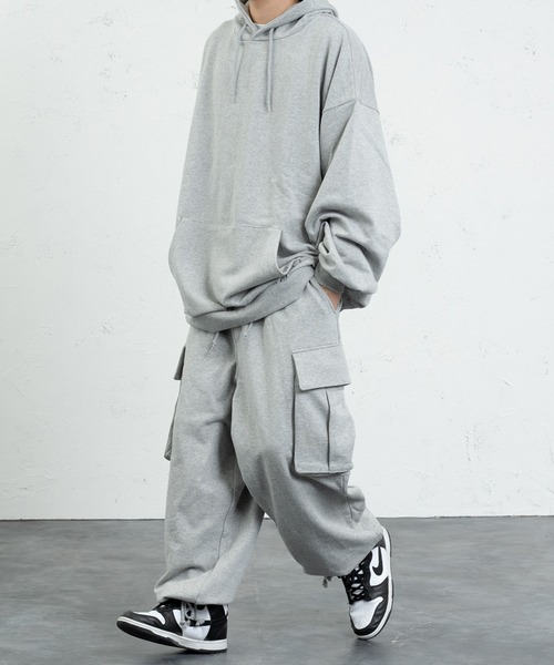 kutir（クティール）の「ビッグシルエットカラーネップパーカー（パーカー・メンズ・杢グレー・MEDIUM/LARGE）」の4枚目の写真