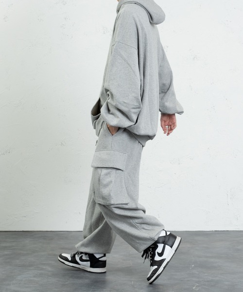 kutir（クティール）の「ビッグシルエットカラーネップパーカー（パーカー・メンズ・杢グレー・MEDIUM/LARGE）」の12枚目の写真