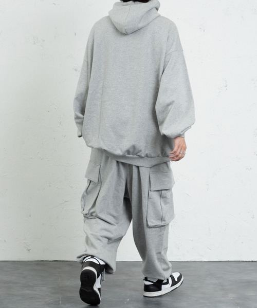 kutir（クティール）の「ビッグシルエットカラーネップパーカー（パーカー・メンズ・杢グレー・MEDIUM/LARGE）」の7枚目の写真