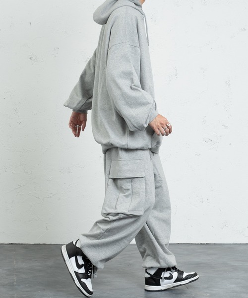 kutir（クティール）の「ビッグシルエットカラーネップパーカー（パーカー・メンズ・杢グレー・MEDIUM/LARGE）」の2枚目の写真