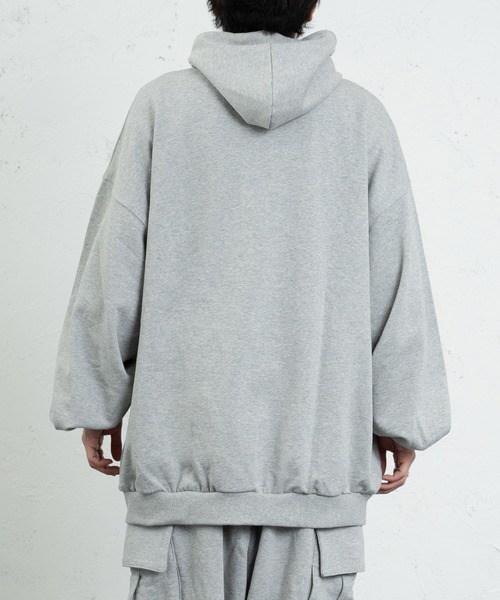 kutir（クティール）の「ビッグシルエットカラーネップパーカー（パーカー・メンズ・杢グレー・MEDIUM/LARGE）」の10枚目の写真