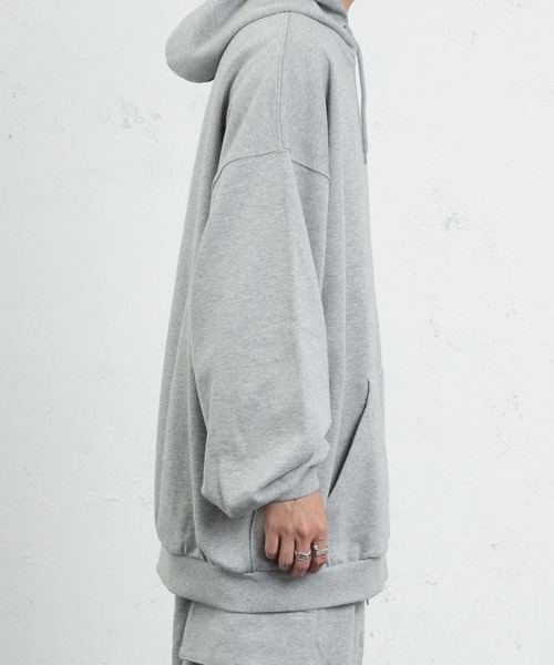kutir（クティール）の「ビッグシルエットカラーネップパーカー（パーカー・メンズ・杢グレー・MEDIUM/LARGE）」の14枚目の写真