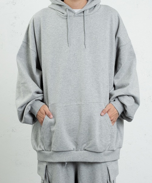 kutir（クティール）の「ビッグシルエットカラーネップパーカー（パーカー・メンズ・杢グレー・MEDIUM/LARGE）」の11枚目の写真
