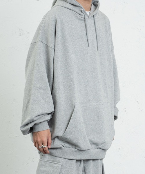 kutir（クティール）の「ビッグシルエットカラーネップパーカー（パーカー・メンズ・杢グレー・MEDIUM/LARGE）」の15枚目の写真