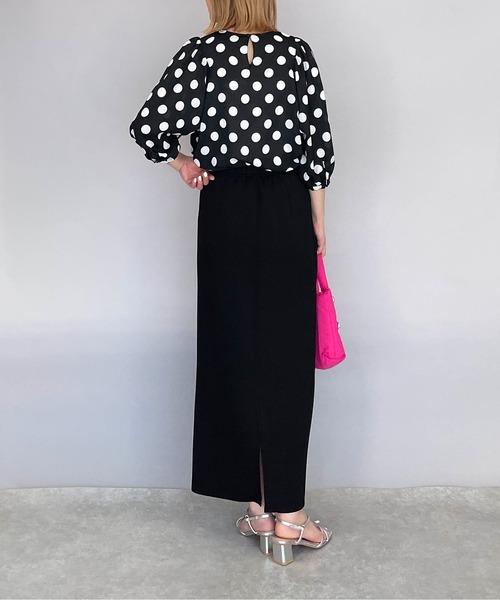 DIARIUM（ディアリウム）の「リネンライクビッグドットブラウス（シャツ/ブラウス・レディース・ブラック/オフホワイト・M）」の11枚目の写真