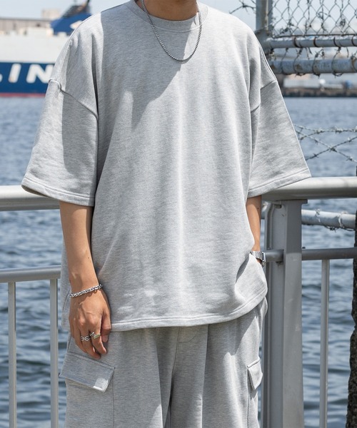 kutir（クティール）の「ルーズシルエットヘビーウェイトTシャツ（セットアップで着用可）（Tシャツ/カットソー・メンズ・ライトグレー/ブラック/グリーン・MEDIUM/LARGE）」の14枚目の写真