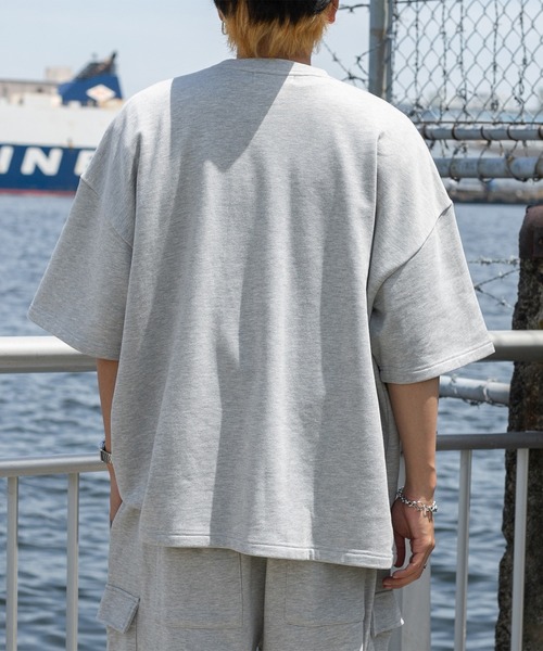 kutir（クティール）の「ルーズシルエットヘビーウェイトTシャツ（セットアップで着用可）（Tシャツ/カットソー・メンズ・ライトグレー/ブラック/グリーン・MEDIUM/LARGE）」の16枚目の写真