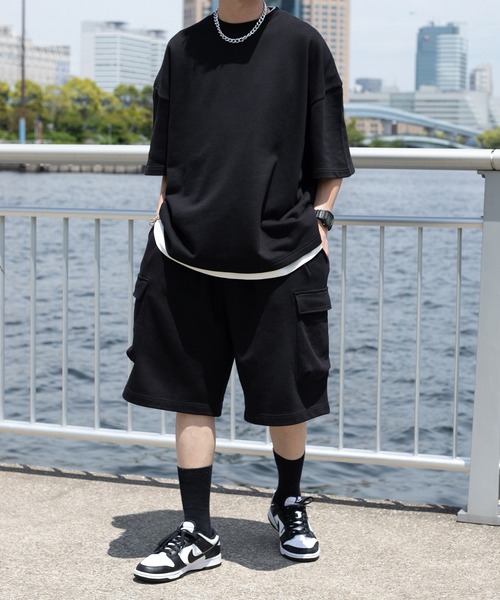 kutir（クティール）の「ルーズシルエットヘビーウェイトTシャツ（セットアップで着用可）（Tシャツ/カットソー・メンズ・ライトグレー/ブラック/グリーン・MEDIUM/LARGE）」の4枚目の写真