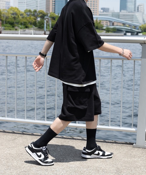 kutir（クティール）の「ルーズシルエットヘビーウェイトTシャツ（セットアップで着用可）（Tシャツ/カットソー・メンズ・ライトグレー/ブラック/グリーン・MEDIUM/LARGE）」の6枚目の写真
