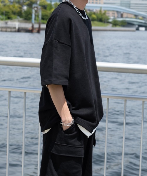 ヘビー ルーズ ジャージー Tシャツ ストリート 韓国 2色 hr9671 evaf19712.jpg
