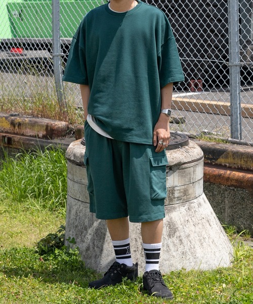 kutir（クティール）の「ルーズシルエットヘビーウェイトTシャツ（セットアップで着用可）（Tシャツ/カットソー・メンズ・ライトグレー/ブラック/グリーン・MEDIUM/LARGE）」の18枚目の写真