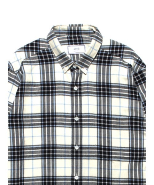 ami（アミ）の「AMI H19C003.426 SHIRT（シャツ/ブラウス・メンズ・ライトブルー・39）」の4枚目の写真