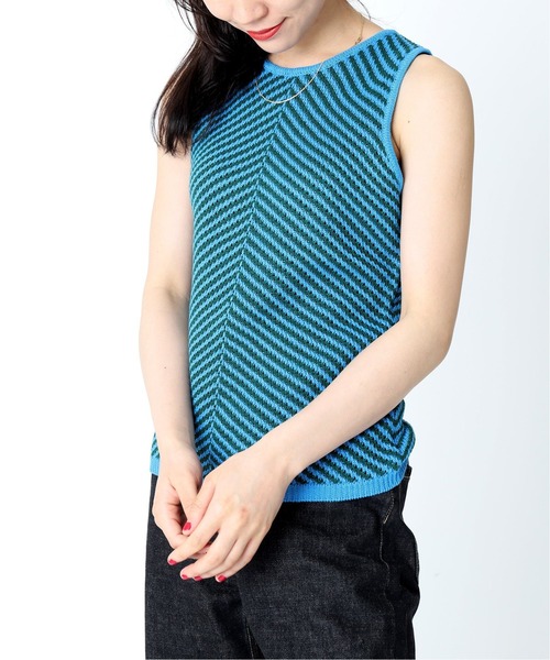 Oriens JOURNAL STANDARD（オリエンス ジャーナルスタンダード）の「◆バイアスボーダーニットタンクトップ（タンクトップ・レディース・オレンジ/グリーン/ブルー/イエロー・FREE）」の21枚目の写真