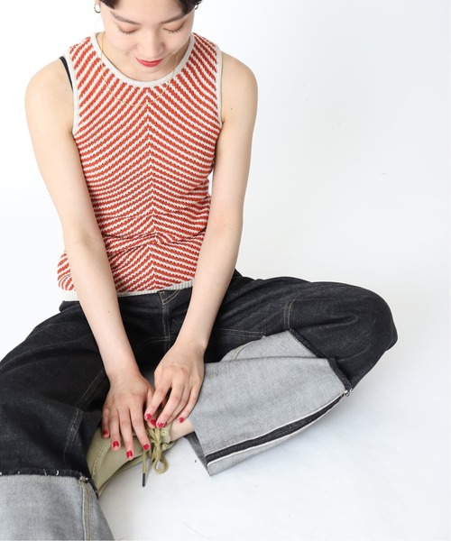 Oriens JOURNAL STANDARD（オリエンス ジャーナルスタンダード）の「◆バイアスボーダーニットタンクトップ（タンクトップ・レディース・オレンジ/グリーン/ブルー/イエロー・FREE）」の22枚目の写真