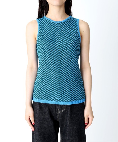 Oriens JOURNAL STANDARD（オリエンス ジャーナルスタンダード）の「◆バイアスボーダーニットタンクトップ（タンクトップ・レディース・オレンジ/グリーン/ブルー/イエロー・FREE）」の10枚目の写真
