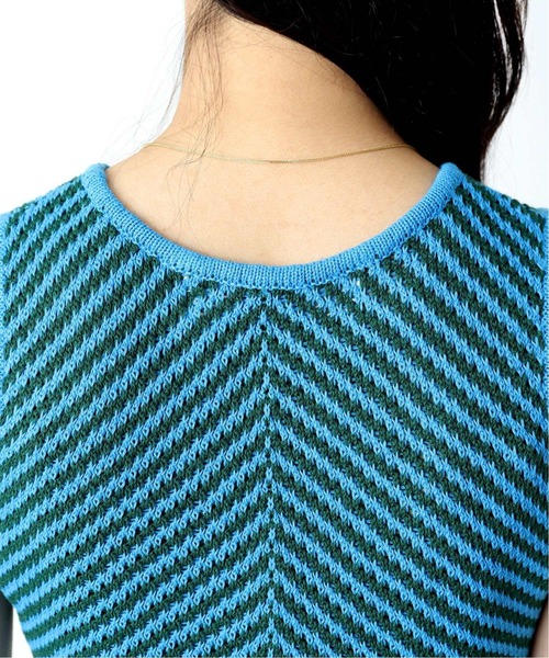 Oriens JOURNAL STANDARD（オリエンス ジャーナルスタンダード）の「◆バイアスボーダーニットタンクトップ（タンクトップ・レディース・オレンジ/グリーン/ブルー/イエロー・FREE）」の7枚目の写真