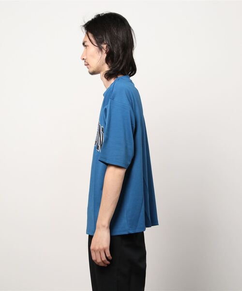 SILVER BULLET（シルバーバレット）の「『CavariA/キャバリア』シルケットポンチクルーネック半袖ドロップショルダービッグTシャツ（Tシャツ/カットソー・メンズ・ブルー/グレイッシュベージュ/ブラック/ホワイト・M/L）」の8枚目の写真