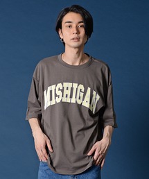 『CavariA/キャバリア』シルケットポンチクルーネック半袖ドロップショルダービッグTシャツ
