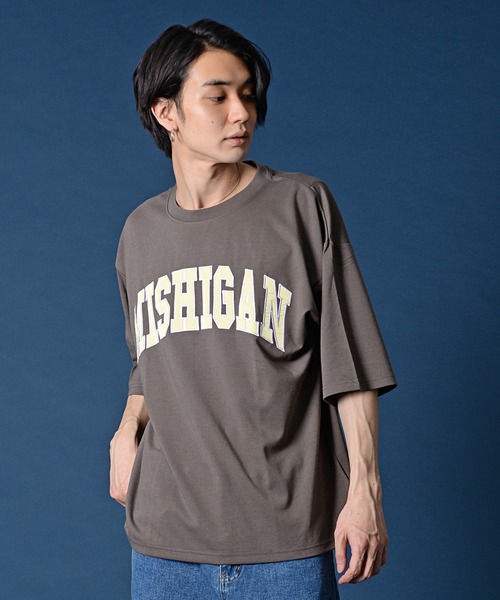 SILVER BULLET（シルバーバレット）の「『CavariA/キャバリア』シルケットポンチクルーネック半袖ドロップショルダービッグTシャツ（Tシャツ/カットソー・メンズ・ブルー/グレイッシュベージュ/ブラック/ホワイト・M/L）」の13枚目の写真
