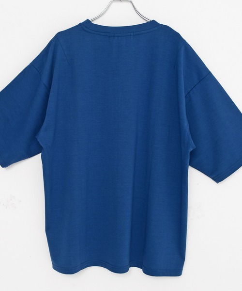 SILVER BULLET（シルバーバレット）の「『CavariA/キャバリア』シルケットポンチクルーネック半袖ドロップショルダービッグTシャツ（Tシャツ/カットソー・メンズ・ブルー/グレイッシュベージュ/ブラック/ホワイト・M/L）」の17枚目の写真
