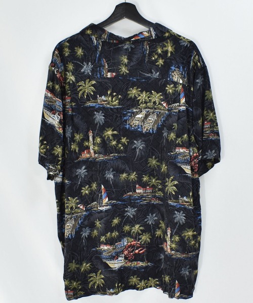 VINTAGE（ヴィンテージ）の「【ヴィンテージ古着】90s Batck Bay ハワイアンレーヨンシャツ（シャツ/ブラウス・メンズ・ブラック・X-LARGE）」の3枚目の写真